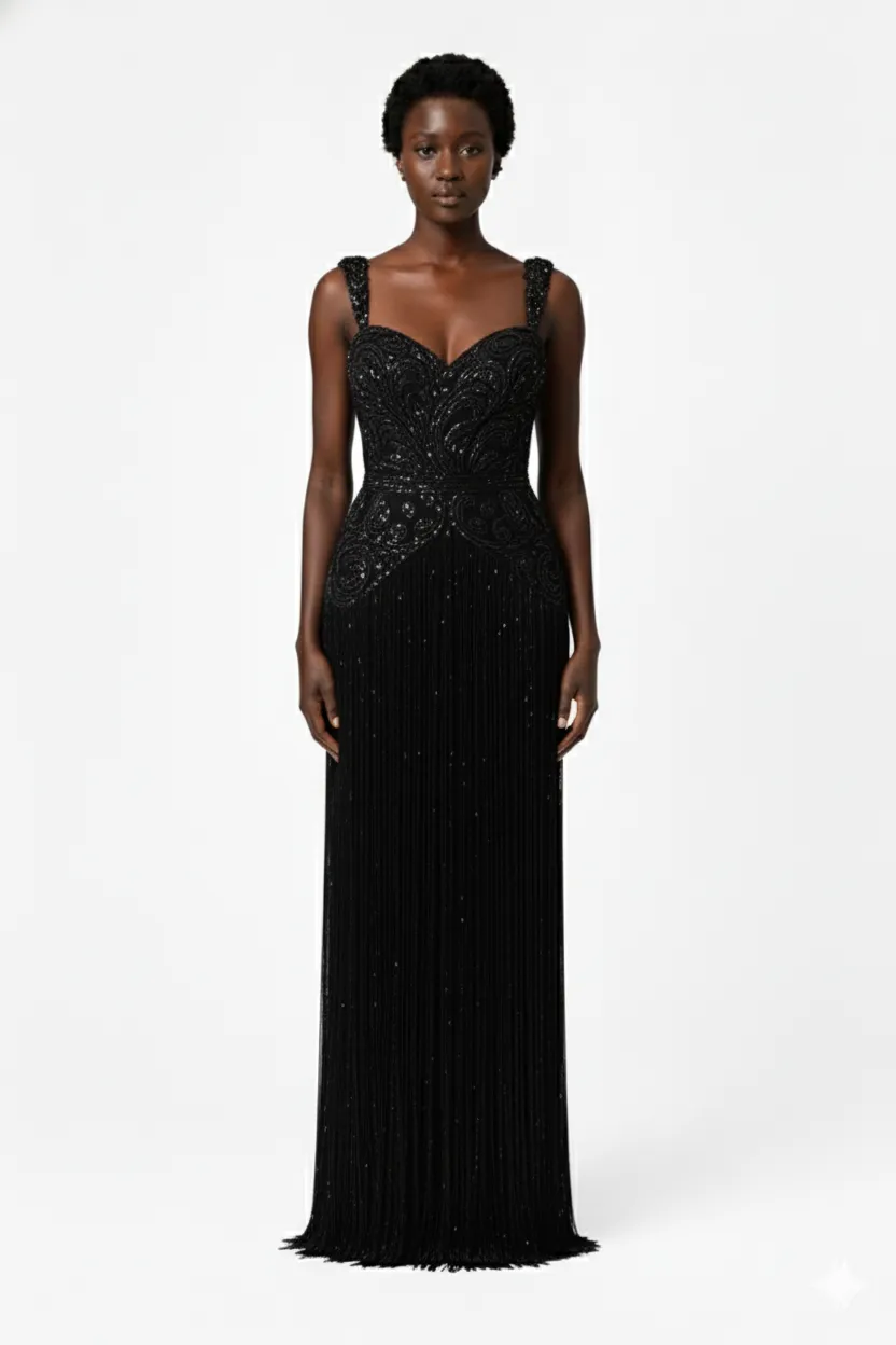 Noir Rhythm Fringe Jumpsuit - Image 5