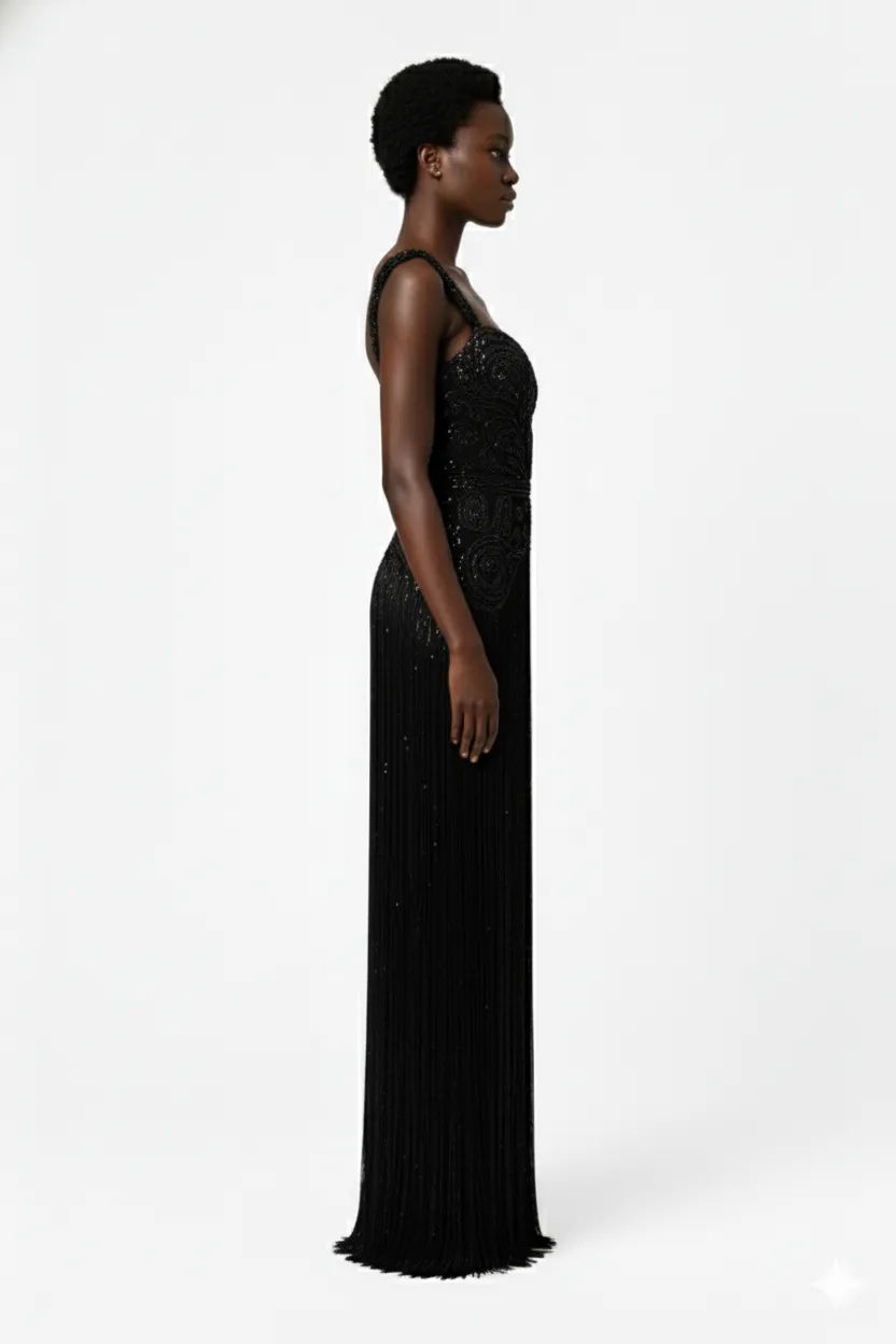 Noir Rhythm Fringe Jumpsuit - Image 3